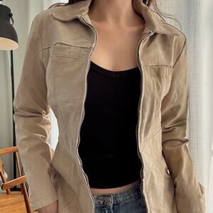 Vintage Y2K Rue21 100% Leather Jacket Zip Up Women's Size Medium